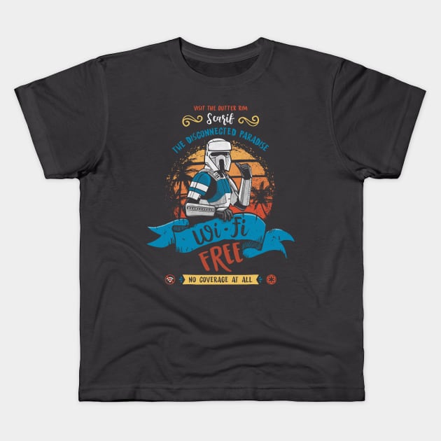 Wifi Free Kids T-Shirt by teesgeex